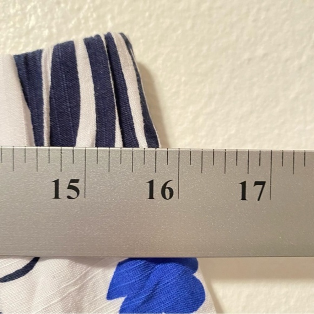 Liz Claiborne Skirt Women’s Size M Long‎ White Blue - Picture 6 of 7